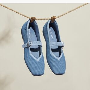 Vivaia square toe Mary Janes (Margot Mary Jane) in denim blue size 8